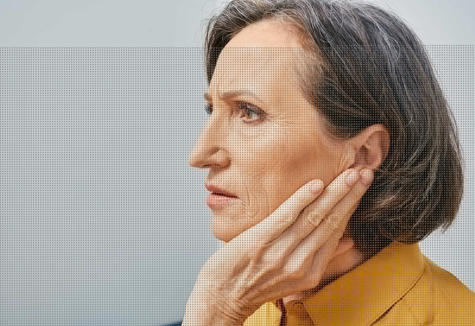 Hearing Loss. Mature Woman With Hearing Problems Touching Ear Wi